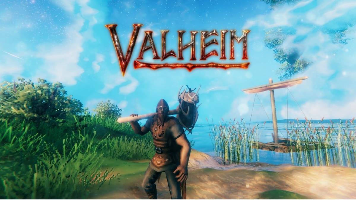 armored character from valheim holding spiky mallet called stagbreaker