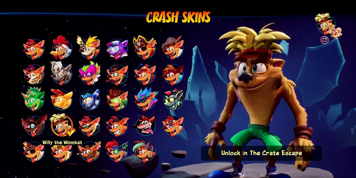 Crash 4 - Willy The Wombat skin