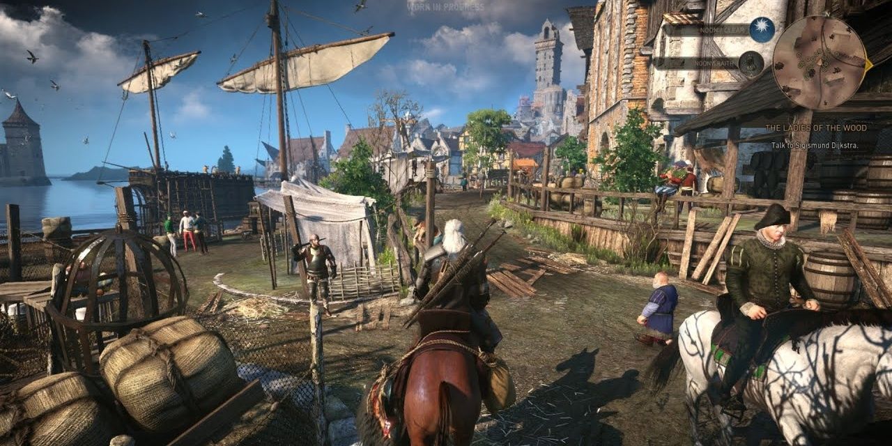 Geralt riding through Nilfgaard