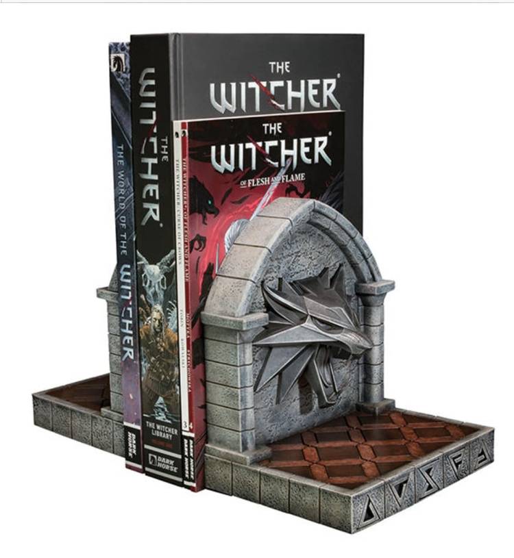 witcher decorative bookends dark horse comics