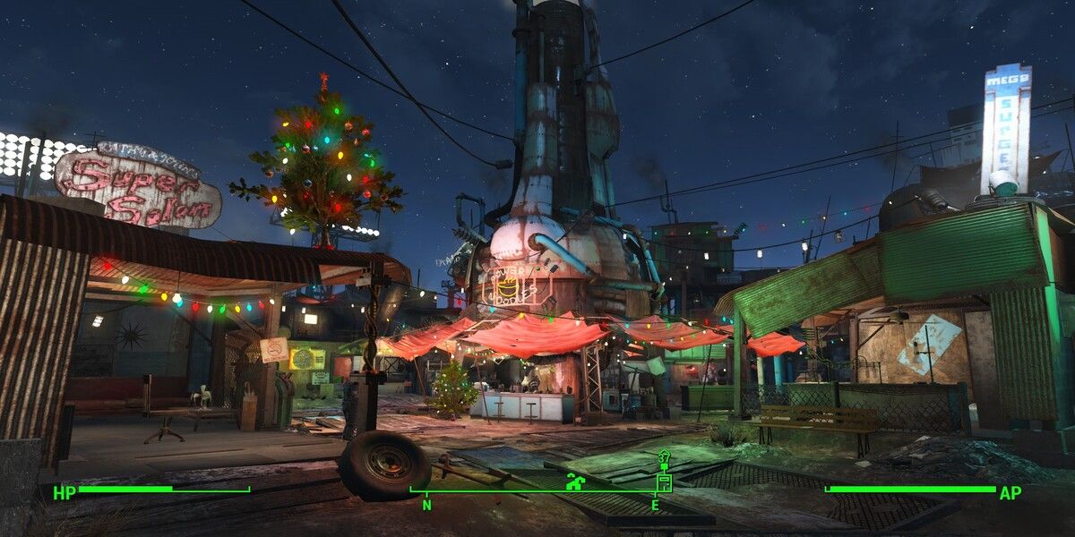 Fallout 4 - christmas at the settlement