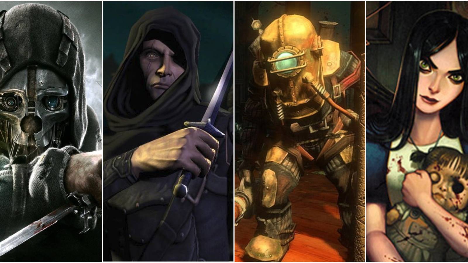 Dishonored, Thief, Bioshock, McGee's Alice
