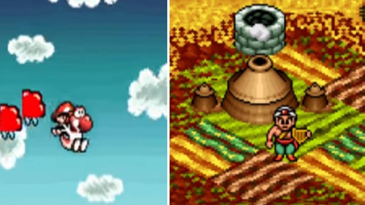SNES screenshots split image Yoshi's Island Equinox