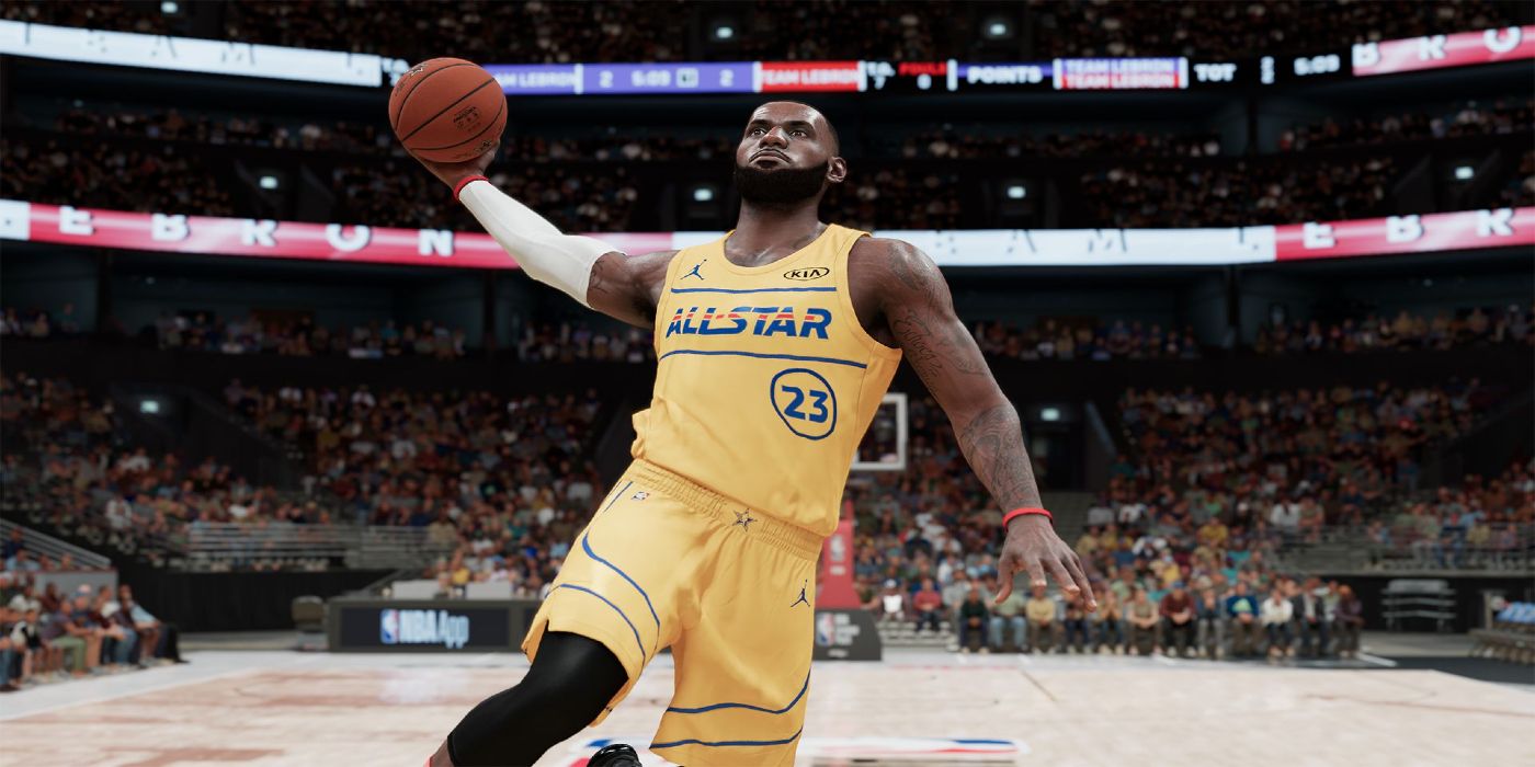 2k21 lebron dunking in all star jersey