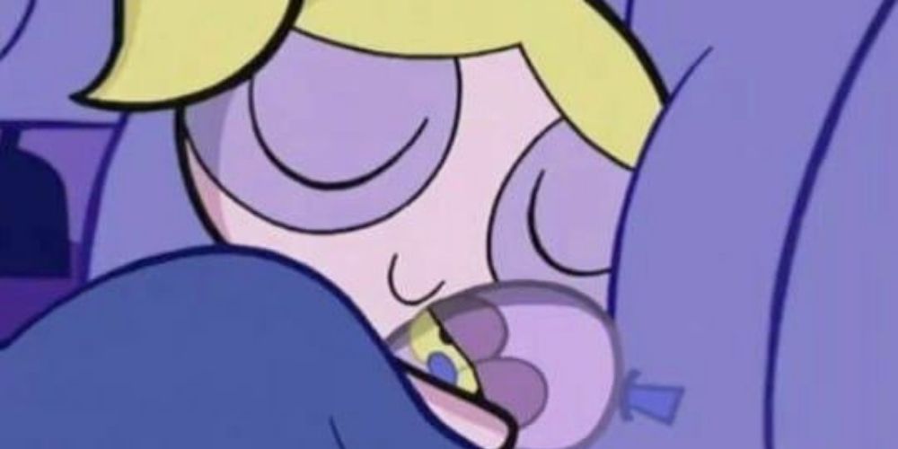 Powerpuff Girls Bubbles and Octi Sleeping