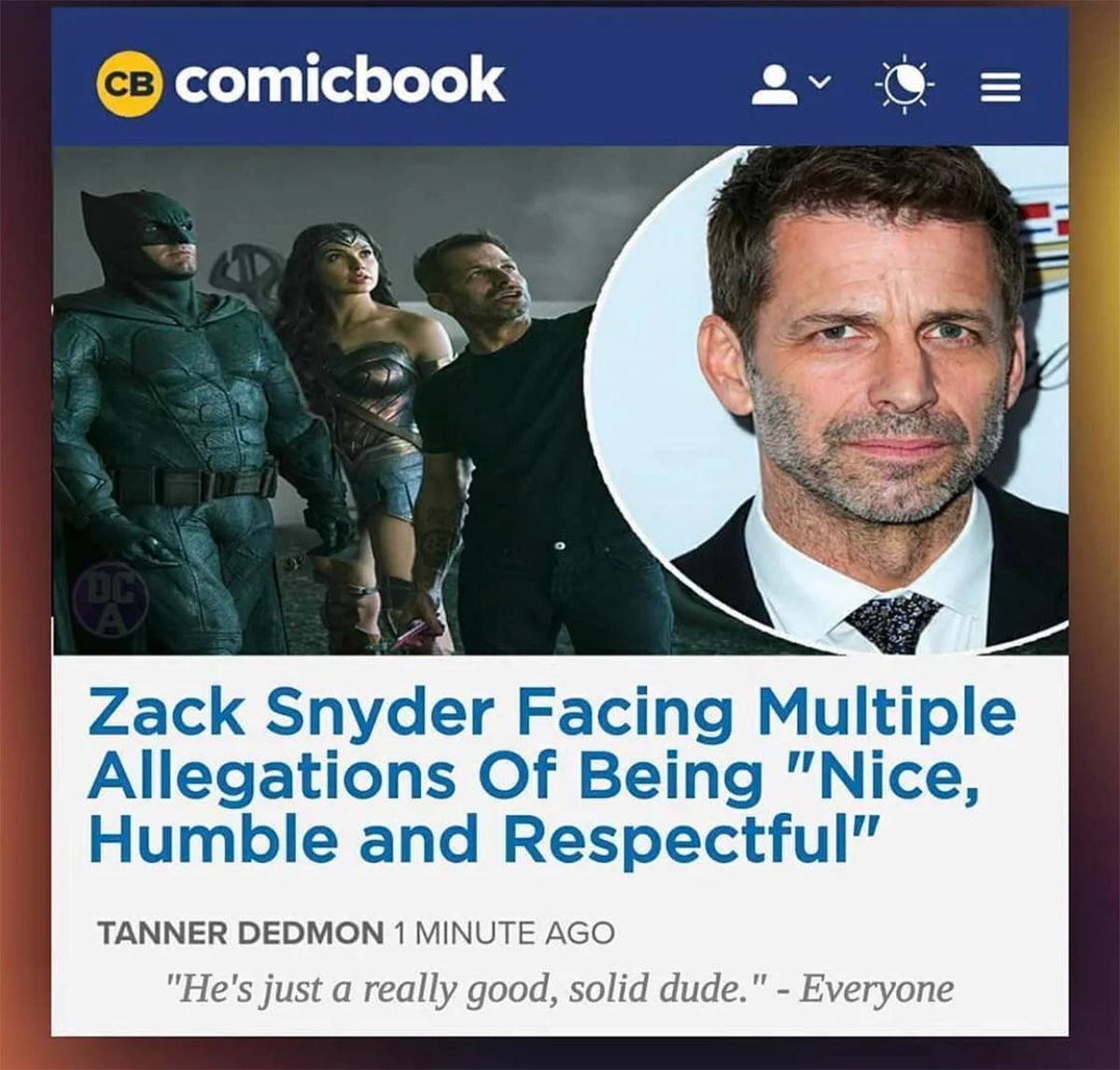  Zack Snyder Allegations