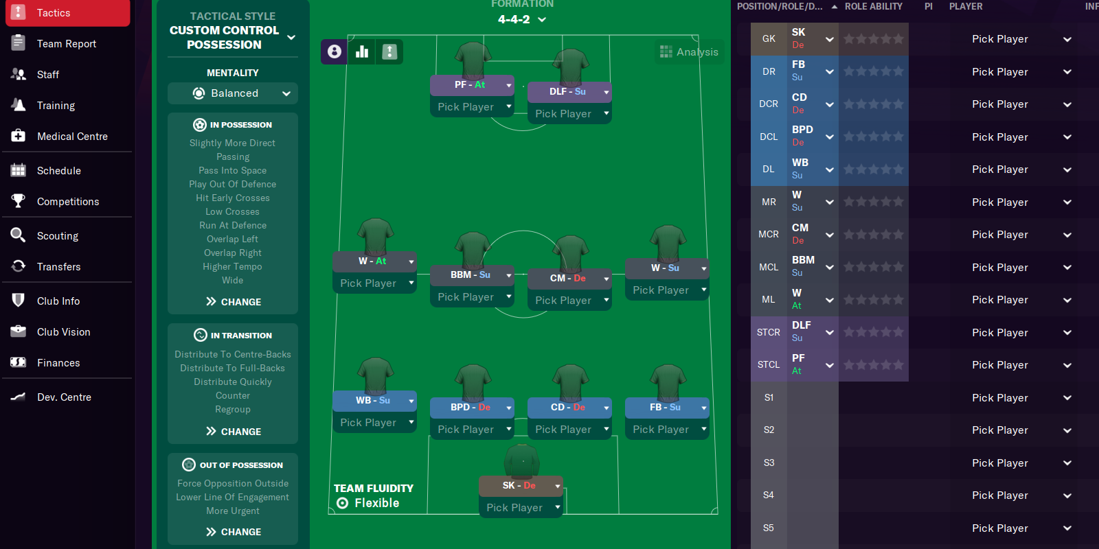 Football Manager 21 - 442 wide