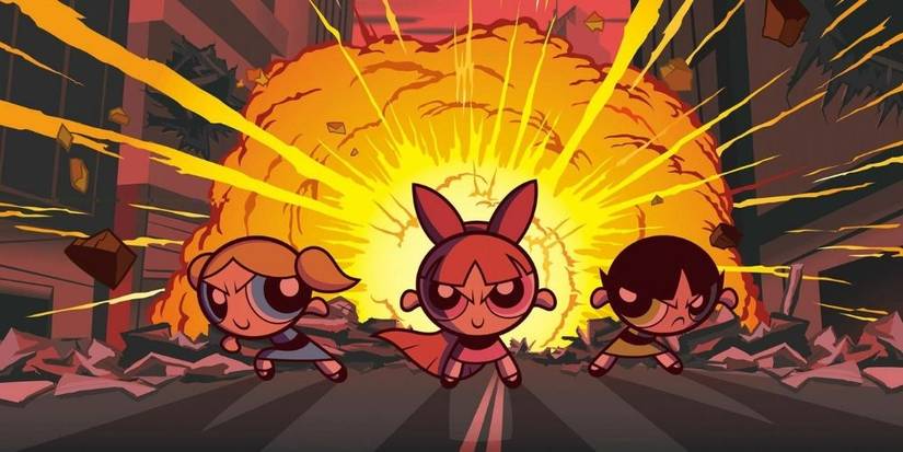 Powerpuff Girls Poster with Explosion