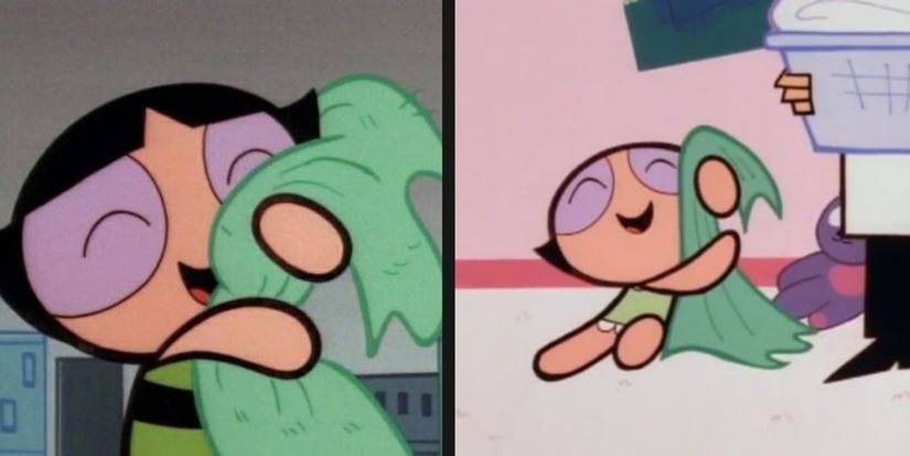 Powerpuff Girls Buttercup with Her Blanket Collage
