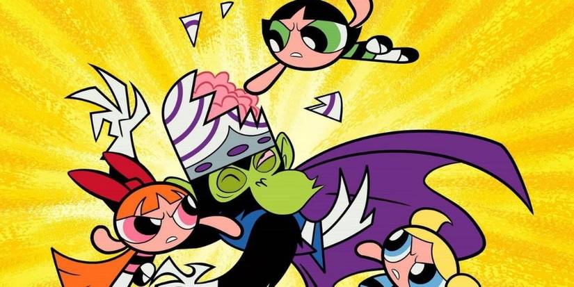 Powerpuff Girls Fighting Mojo Jojo Poster