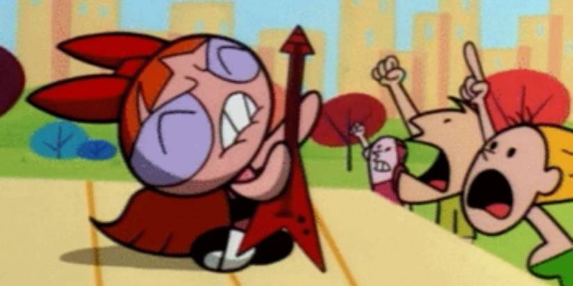 Powerpuff Girls Blossom Playing Electronic Guitar
