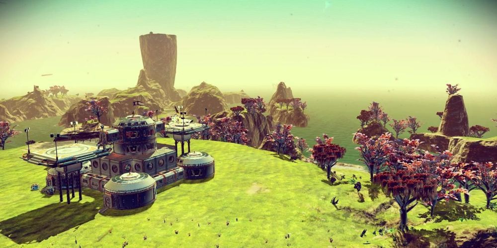A Scenic Base On A Beautiful Planet In No Man's Sky