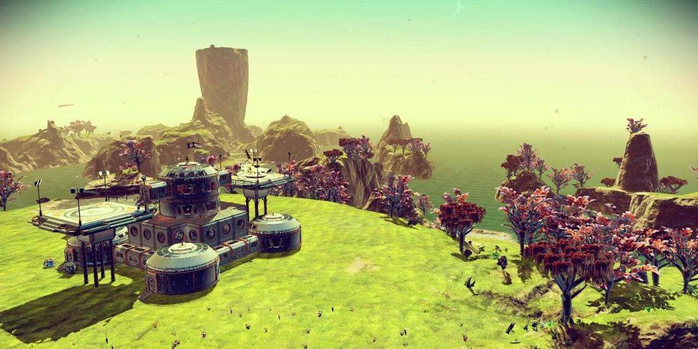 No Man S Sky Creator Shows The Ludicrous Heights Base Building Can Be Taken To In The New Update Usgamer