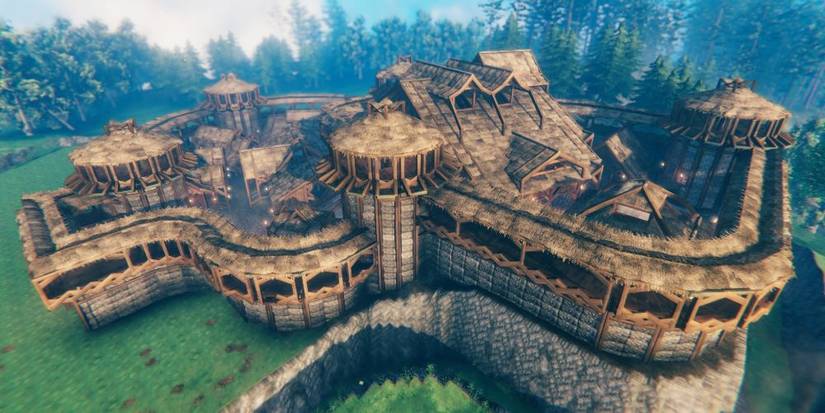 A Valheim Fortress That Looks Like Winterfell