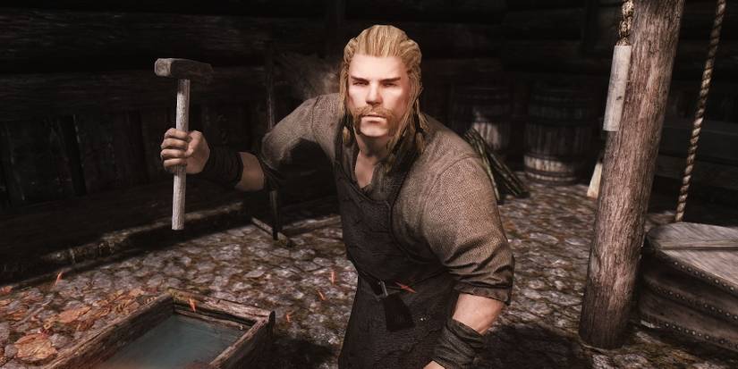 Balimund Working The Forge From The Elder Scrolls 5 Skyrim