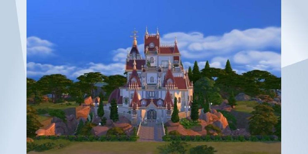 The Sims 4 Beauty and the Beast Castle Daytime