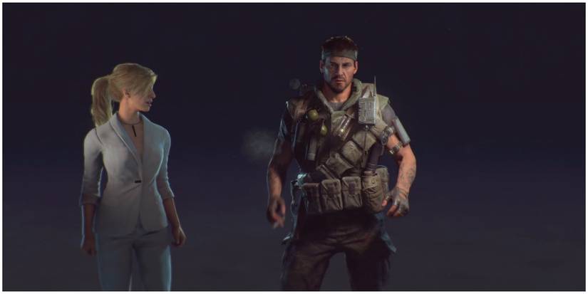 Woods standing next to Savannah Meyer