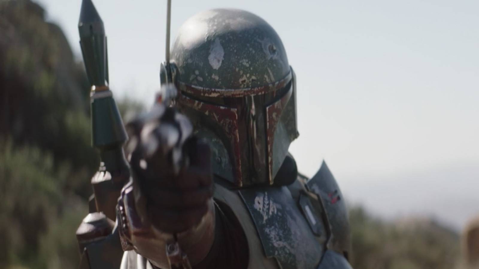 Boba Fett shooting Stormtroopers in The Mandalorian (star wars)