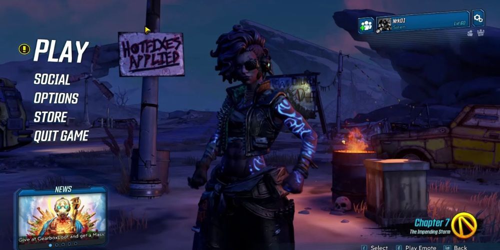 Borderlands 3 Hotfixes startup screen