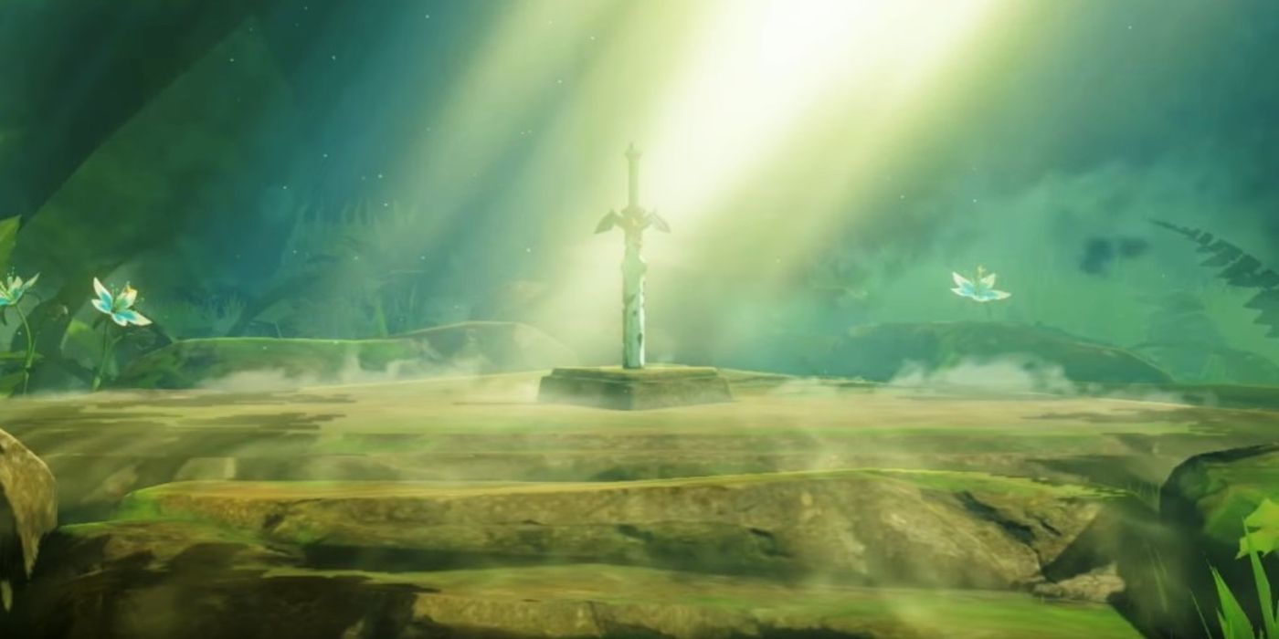 Legend of Zelda Breath of the Wild Master Sword in the Korok Forest