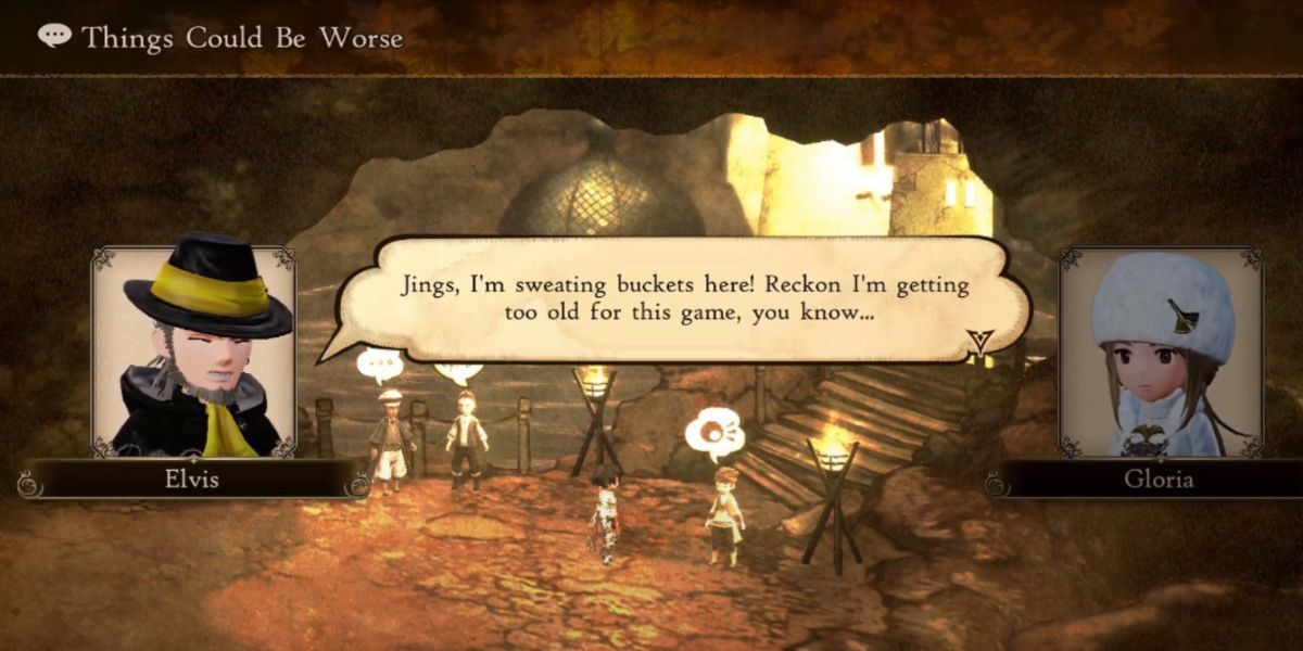 Bravely Default 2 Elvis and Gloria Dialogue