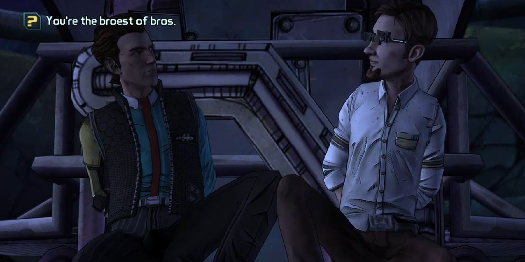 Rhys & Vaughn Giving Each Other A Bro Knee In Tales From The Borderlands