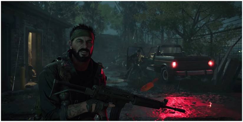 Woods talking to the player in Cold War