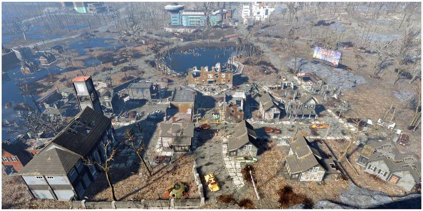 An overhead view of Jamaica Plain