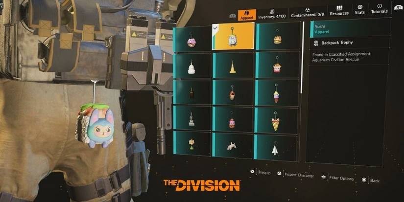 Tom Clancy's The Division 2 Classified Assignments Backpack Trophy Central Aquarium