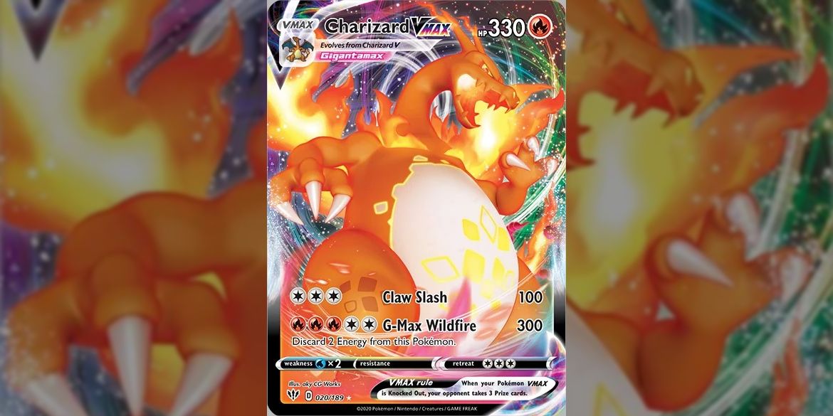 a gigantimax charizard card.