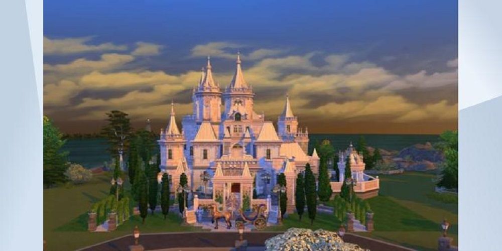 The Sims 4 Cinderella Castle Dusk