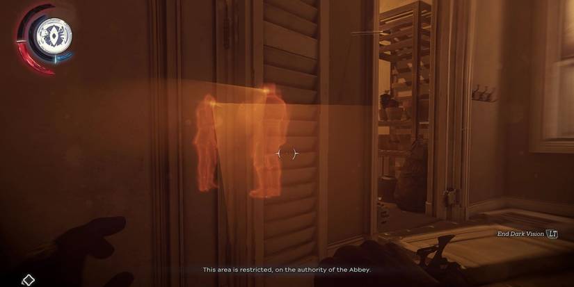 Dark Vision lets Corvo spy enemies through walls in Dishonored 2