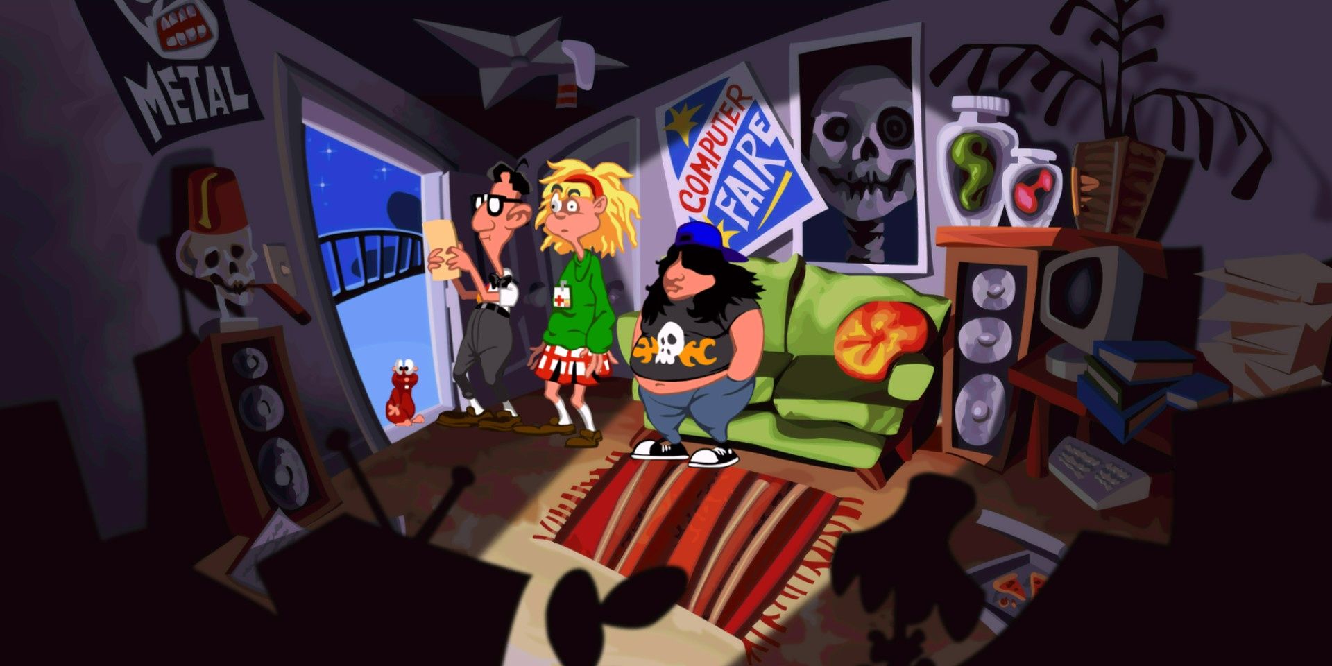 Day of the Tentacle's Bernard Bernoulli, Laverne and Hoagie