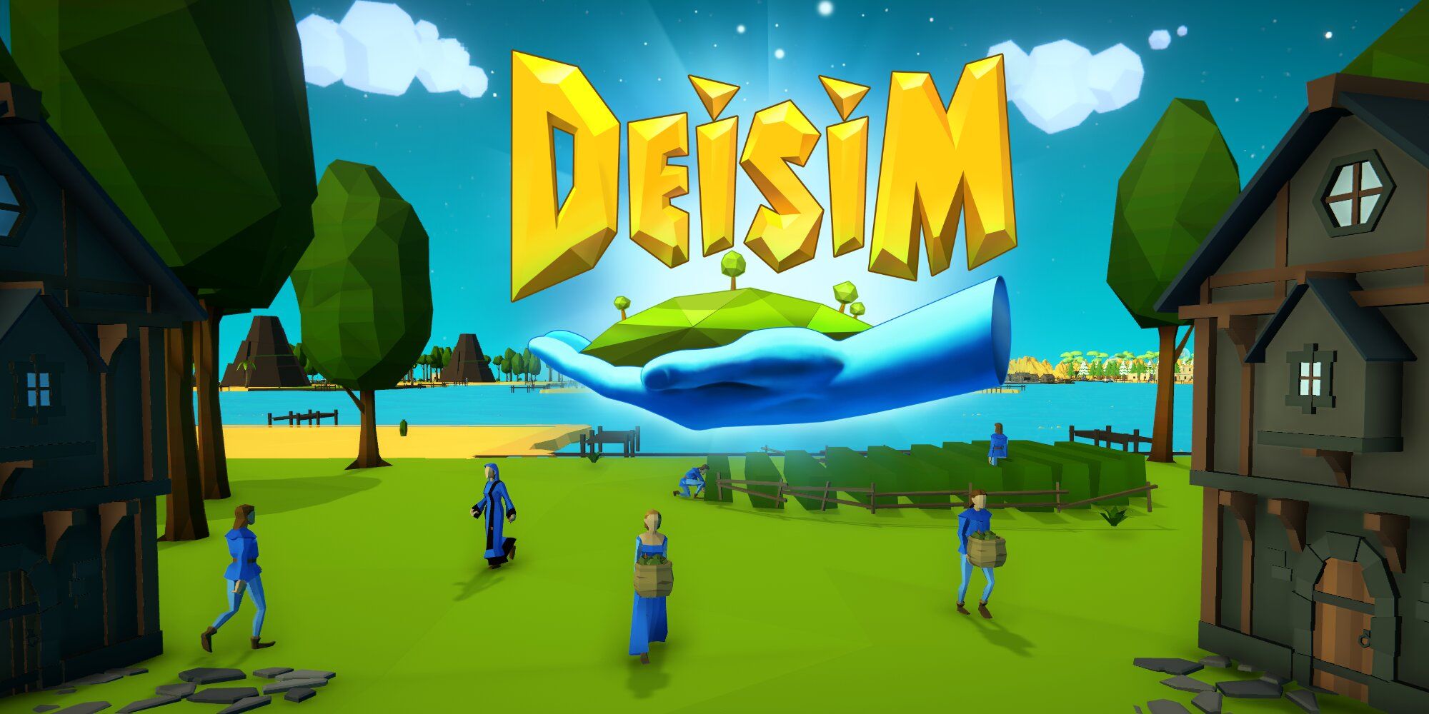 Deisim town and hands with title