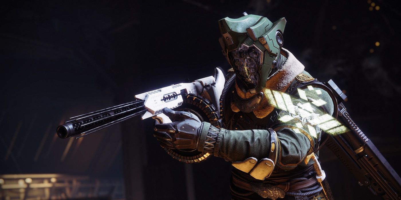 Destiny 2 Guardian aiming gun