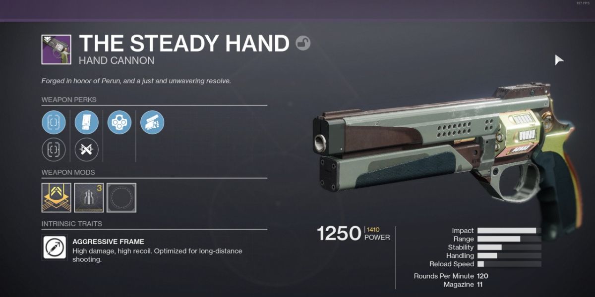 Destiny 2 The Stead Hand Hand Cannon