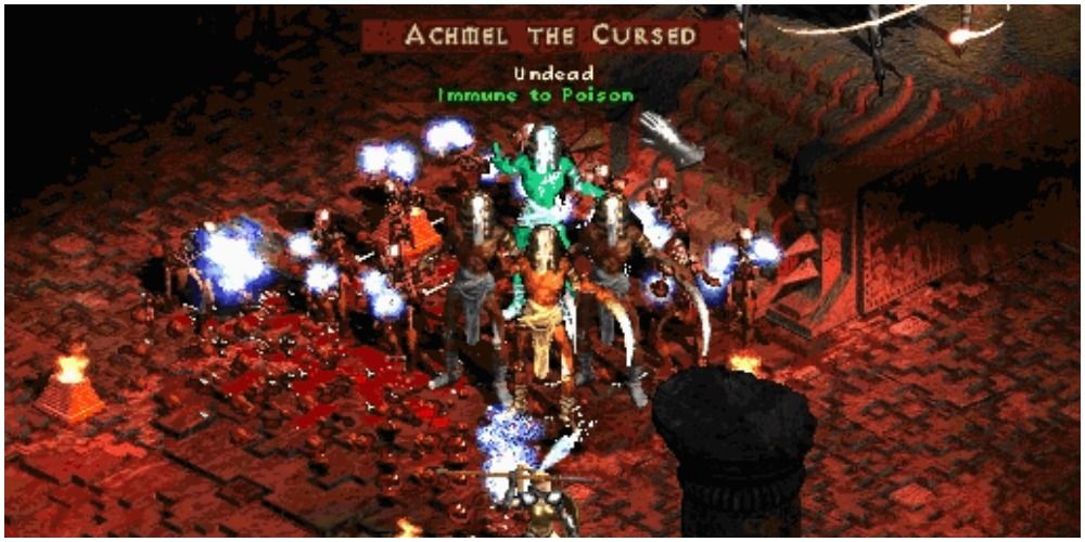 Diablo 2 Achmel The Cursed Surround By His Minions