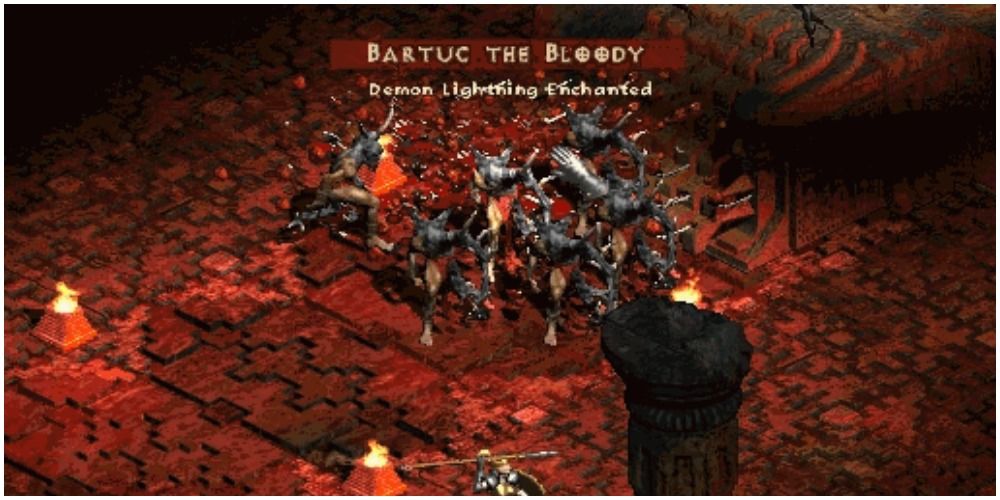 Diablo 2 Bartuc The Bloody Surrounded By Minions