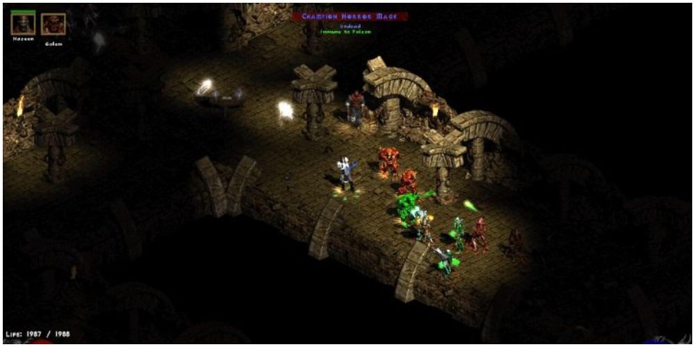 Diablo 2 Battling Against A Unique Undead Horror Mage