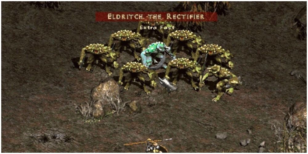 Diablo 2 Eldritch The Rectifier Organizing His Minions Around Him