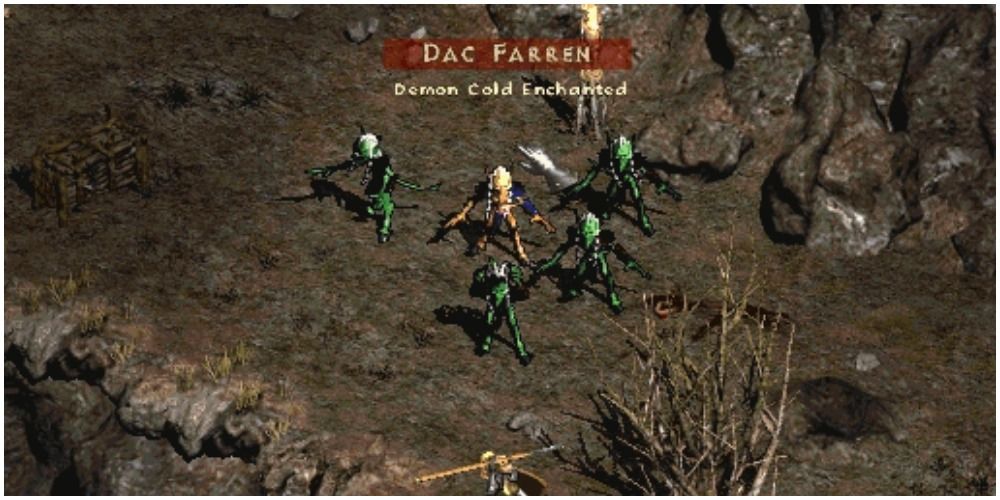 Diablo 2 Encountering Dac Farren With His Minions