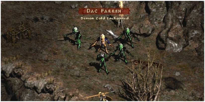 Diablo 2 Encountering Dac Farren With His Minions