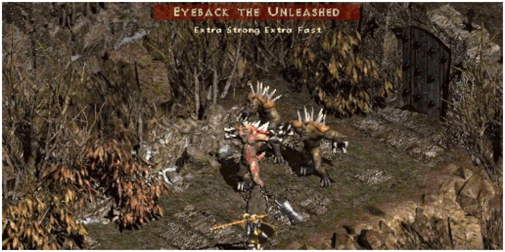 Diablo 2 Eyeback The Unleashed Blocking A Doorway