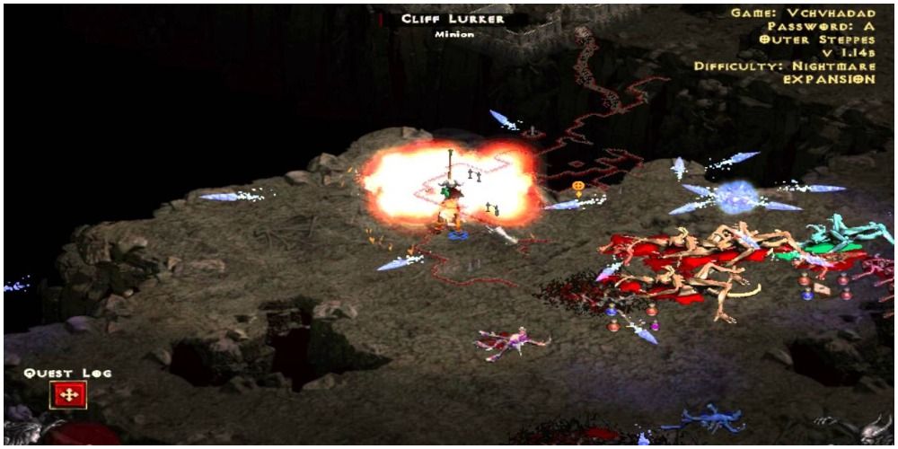 Diablo 2 Finishing Off A Cliff Lurker Minion