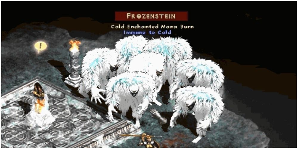 Diablo 2 Frozenstein Huddled Up With Minions