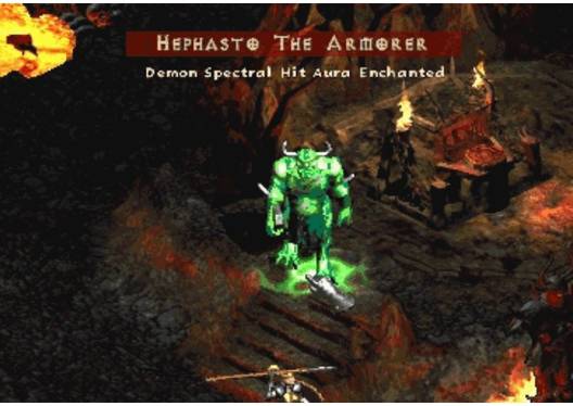 Diablo 2 Hephasto The Armorer Peering Down From The Top Of The Steps