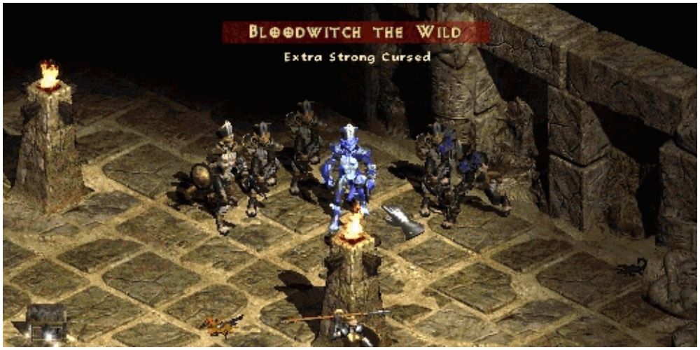 Diablo 2 Hiding From Bloodwitch The Wild Behind A Pillar