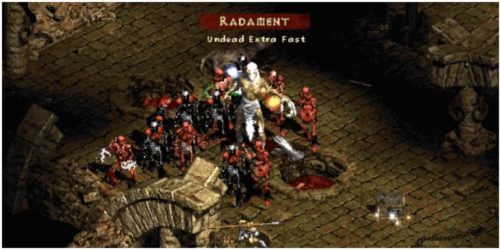 Diablo 2 Radament With A Lot Of Minions Protecting Him