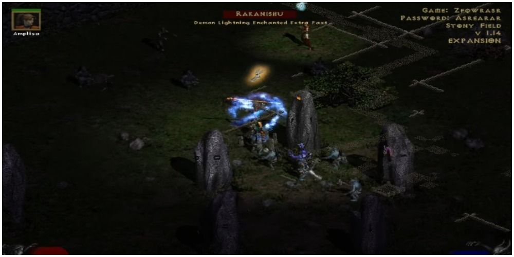Diablo 2 Rakanishu Mob Against Sorceress