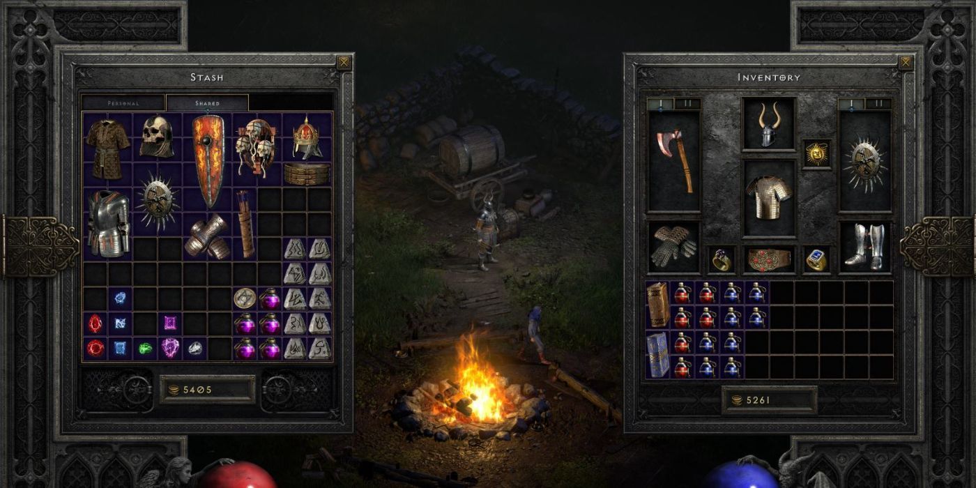 Diablo 2 Resurrected Player Inventory and Stash
